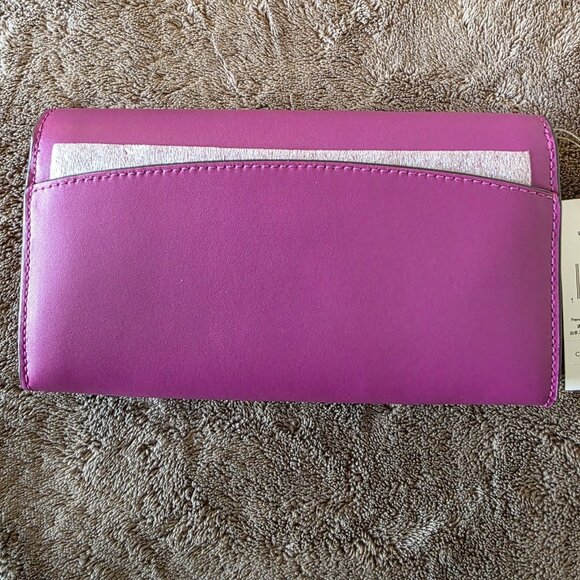 NWT Kate Spade New York Smooth Leather Gemma Crossbody / Wallet in Deep Hibiscus - Picture 4 of 16
